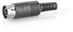 Nedis Conector DIN Nedis 6-pini tata 1buc negru CAVC20903BK (CAVC20903BK)