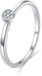 MOISS Csillogó ezüst gyűrű átlátszó cirkónium kővel R00020 50 mm