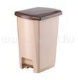 PLANET Szemetes kuka pedálos műanyag 40 literes barna UP402-210 (PLANET_63684) (PLANET_63684)