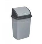 PLANET Szemetes kuka billenő fedéllel műanyag 4 literes szürke UP114-002 (PLANET_43933) (PLANET_43933)