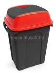 Üçtem-Plas Szemetes kuka billenő fedéllel műanyag 70 literes HIPPO antracit/piros (UCTEM-PLAS_54771) (UCTEM-PLAS_54771)