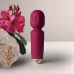 Rocks-Off Rechargeable Mini Wand - kompakt, újratölthető vibrációs masszírozó (Azalea Red)