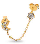 Heratis Forever Időtlen dupla fülbevaló Hold és csillag cirkóniákkal IZ28993