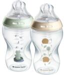 Tommee Tippee Anti-Colic önsterilizáló etetőcumi + közepes folyású cumi, 3 hó+, 340 ml, 2 db