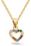 Heratis Forever Arany medál színes cirkóniákkal Szív IZ24450
