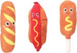 Flamingo Fofa Fast Food jucarie câini - baghetă, hot dog, pulpă de pui 1 buc