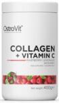 OstroVit Collagen + Vitamin C, limonadă de zmeură și mentă, 400 g, OstroVit