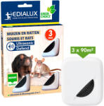 Edialux Ultrahangos Kártevőriasztó és Rágcsáló Riasztó 90 m2-re 3db