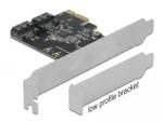 Delock 2 porturi SATA PCI Express Card - factor de formă cu profil redus