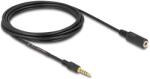 Delock 5 tűs apa-anya sztereó jack hosszabbító kábel 3, 5 mm-es átmérő, 3 m fekete