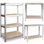  EZÜST GARÁZS TÁROLÓÁLLVÁNY 4 POLCCAL 700kg 172x80x30