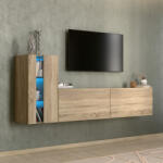 Intenso Concept-11 nappali faliszekrény sor - 200 cm (sonoma tölgy) - pepita