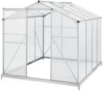 Juskys Kerti üvegház 4, 75 m2 alumínium szerkezettel és alapozással (21044)
