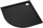 Schedline Sharper Black Mat félkör alakú zuhanytálca 80x80 cm fekete 3S. S1O-8080/C/MG (3SS2O8080CMG)