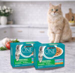 Purina One Indoor Formula alutasakos macskaeledel csirkével, borjúval és tonhallal (24x85 g)