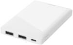 DELTACO Powerbank DELTACO 5000 mAh, 2.1 A / 10.5 W, 18.5 Wh, 2x USB-A, white / PB-A1000 (PB-A1000)