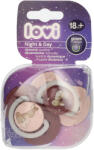 LOVI Night&Day szimmetrikus nyugtató cumi 18 hónapos kortól /lány - 2 db