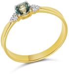 ÉkszerM Arany Gyűrű Briliáns és Topáz Kővel (méret: 53) AU 96745