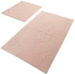  Set 2 covorase baie bumbac, Alessia Home, Ottoman Roz Pudra Covor baie