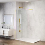 BALNEO Beira Walkin zuhanyfal átlátszó üveg 120x200 cm merevítővel, arany profilszín K0101030110-8 (K0101030110-8)
