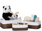 Relaxdays Set de 3 coșuri de depozitare pentru baie Relaxdays (10036680)