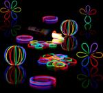 Relaxdays Bețișoare luminoase, 100 bucăți + conectori (10132336)