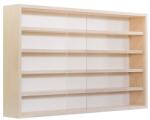 Vitrine42 Fali vitrin modell szekrény 5 polc 80x49x8, 5 cm kisautó, kisautó, modellvasút gyűjtő plexi tolóajtóval