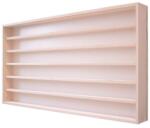 Vitrine42 Fali vitrin modell szekrény 6 polc 115 x 58 x 8, 5 cm makett kisautó, modellvasút gyűjtő plexi tolóajtóval