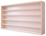 Vitrine42 Fali vitrin modell szekrény 5 polc 60x49x8, 5 cm kisautó, gyűjtői polc plexi tolóajtóval