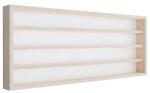 Vitrine42 Fali vitrin modell szekrény 4 polc 100X39X8, 5 cm kisautó, modellvasút gyűjtő plexi tolóajtóval