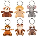  Kulcstartó, vadállatok, 10 cm plüss, 6 féle (10602)