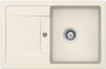 SCHOCK Lima D-100S konyhai mosogatótálca Cristalite Vanilla 780 x 500 mm, gránit kompozit, világos bézs, beepíthető (LIMD100SVANI)