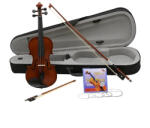 DEPOX Set vioara clasica din lemn 1/8, doua arcusuri si set corzi, DEPOX®, toc inclus (082)