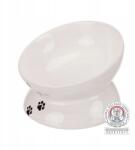 TRIXIE Kerámia macskatál Trixie magasított ergonómikus fehér 13cm 150 ml (Ceramiczna Miska 150ml)