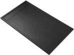 Cerano - Téglalap alakú zuhanytálca Lugo - SMC/ásványi kompozit - matt fekete - 140x80x3 cm