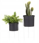 Present Time Fém virágtartó szett, virágtartó állvány fekete loft Stilt XX (PT3424BK)