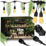 BERGE Girlanda Fénylánc 15m 15xLED Fényes Led Klíma Tűz Flame (Girlanda Świetlna 15m 15xLED LED)