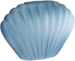  „Muschel matt, világos kék, kagyló formájú üveg váza - 28 cm