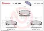 BREMBO Fékbetét készlet BREMBO P 59 033 for OPEL, VAUXHALL (P 59 033)