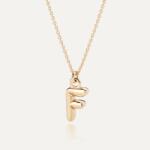 Giorre Nyaklánc felfújható F betűvel, 925 ezüst arany bevonattal hossza 38 cm