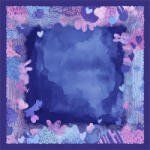 Takoy Sál varrópanel műselyem 73x73 áfonyás szív