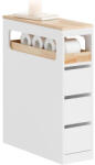 Sobuy fehér mobil tárolószekrény három fiókkal-65×23×82 cm - ardorado