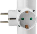 TRACON Adaptor priză cu întrerupător, alb 3×SCHUKO, 250 VAC, 16 A, max. 3680 W (KACS3)