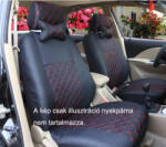Autolife Univerzális fekete/piros steppelt üléshuzat szett UL-AG23002BK (UL-AG23002BK) - autolife