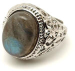 R. M. ékszer Védelmező labradorit ásvány gyűrű állítható 12x20mm (019268)