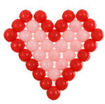  Szív léggömbök hálós, 63x58 cm (SIA1)