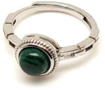 R. M. ékszer Energetizáló malachit ásvány gyűrű állítható 6mm (019234)