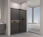 Erga Lynn, nyíló zuhanyajtó 150x195 cm, 8mm szürke üveg, fekete profil, ERG-V02-LYNN-D150-GR-BK (ERG-V02-LYNN-D150-GR-BK)