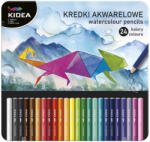 DERFORM Aquarell színes ceruzakészlet, 24 db-os, fémdobozos, hatszög test, Kidea (DFM-KAMP24KA)