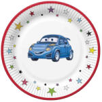  Autó Cartoon papírtányér 8 db-os 22, 7 cm (PKK758569) - perfectbaby